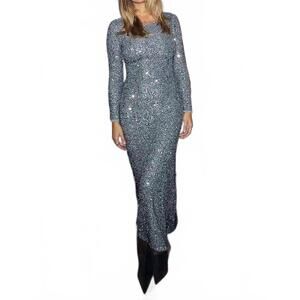 NEW NEVER FULLY DRESSED soho maxi dress in silver